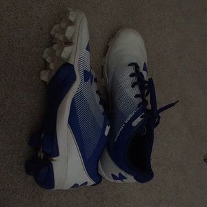 Blue under armor baseball shoes